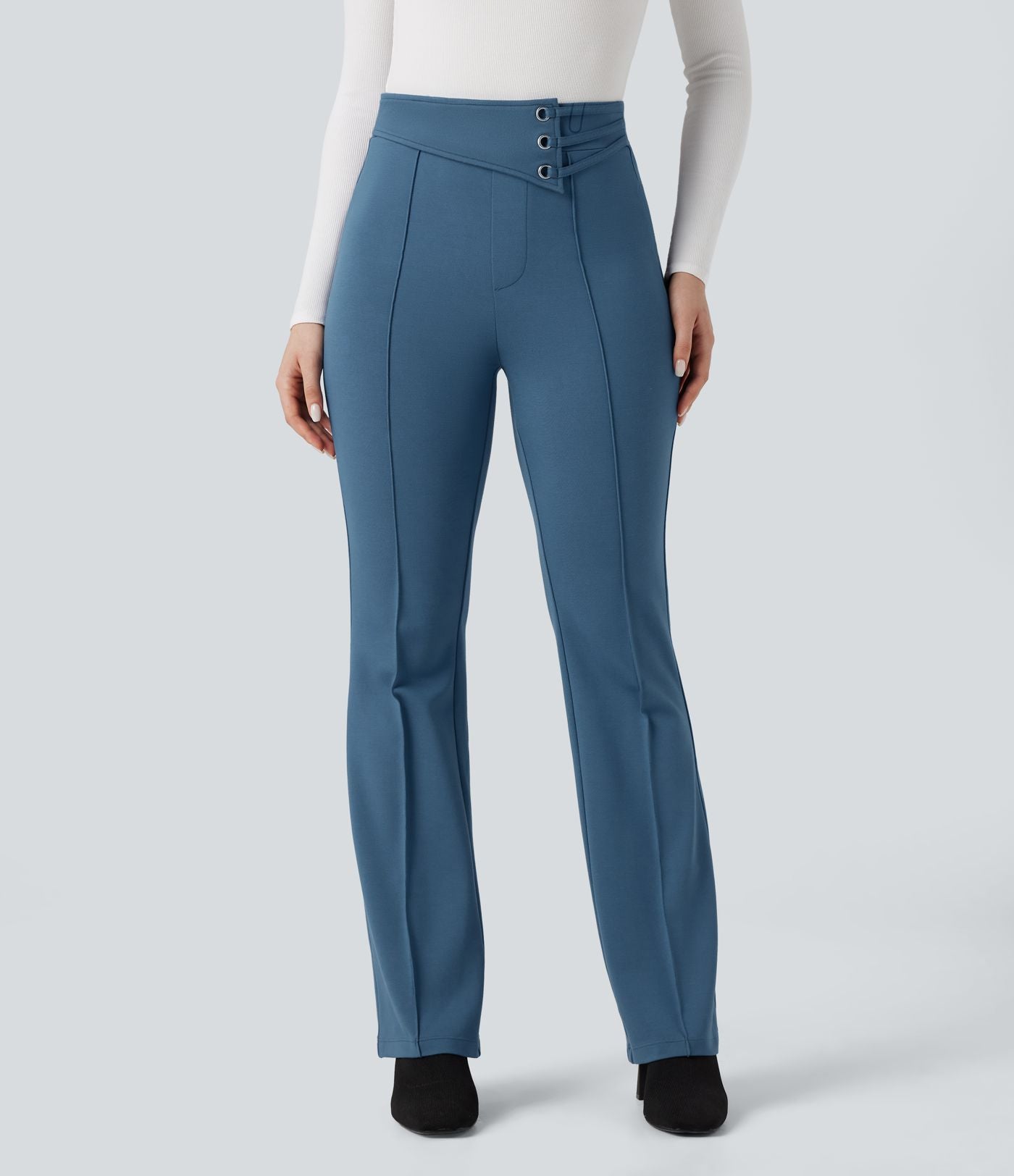 Pantalon tailleur évasé taille haute Halara Flex™ avec poches