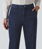 Jean bureau droit taille haute Halara Flex™ avec poches