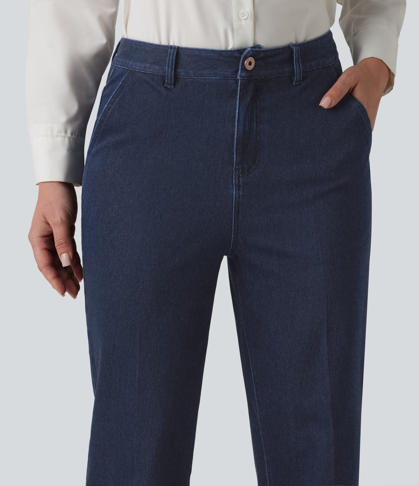 Jean bureau droit taille haute Halara Flex™ avec poches