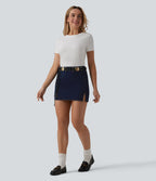 Halara Flex™ Jupe mini moulante casual en jean taille mi-haute