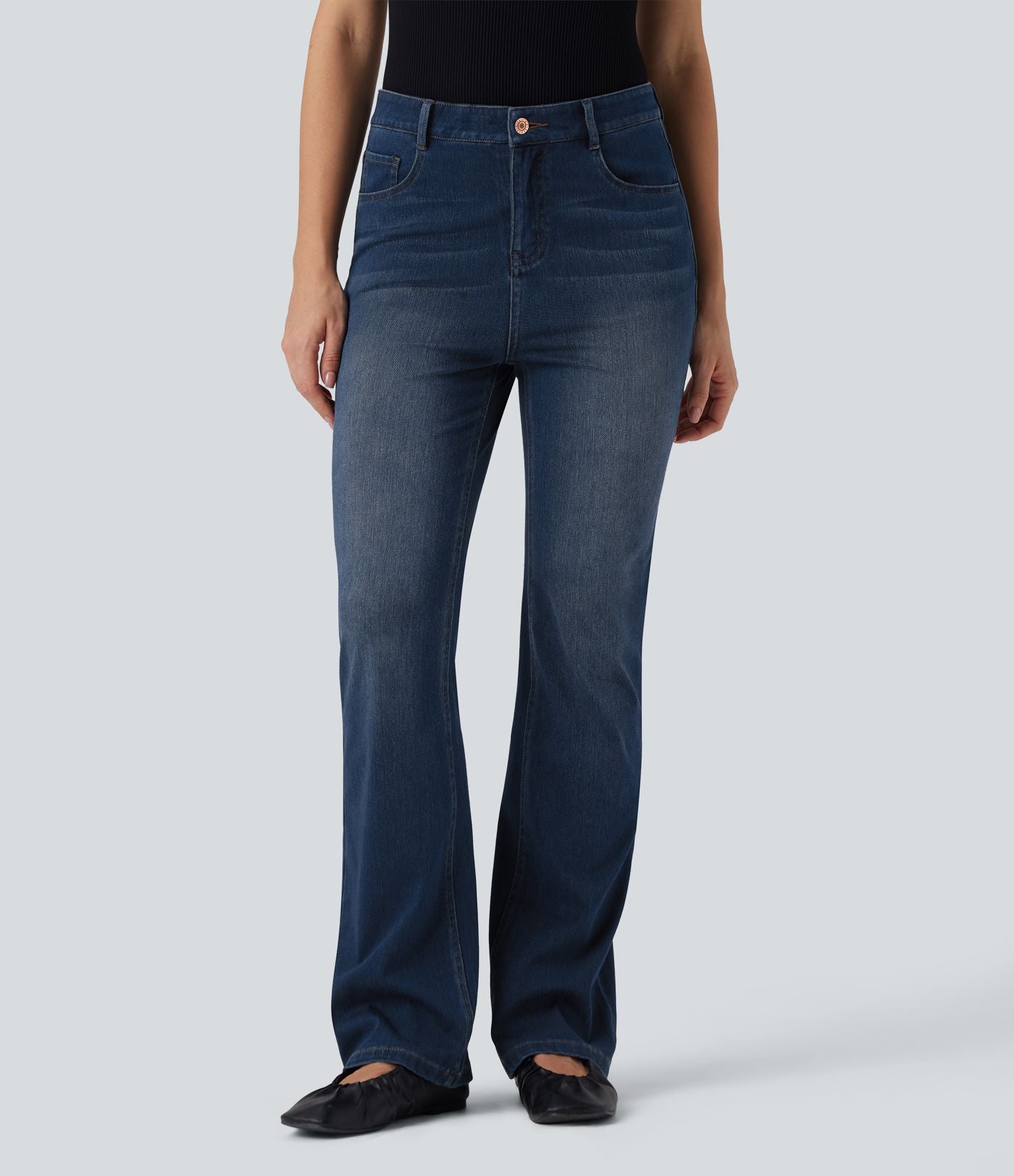 Jean évasé Halara Flex™ taille haute avec poches
