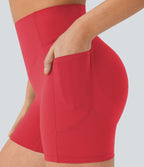 Short cycliste 12,5 cm d'entraînement gainant galbant taille haute avec effet scrunch et poches Halara UltraSculpt™