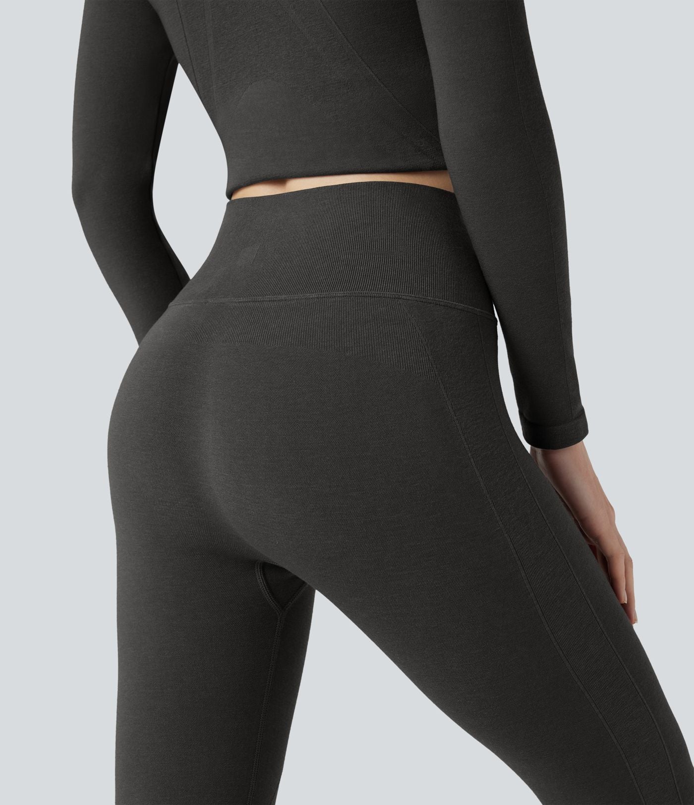Legging 7/8 thermique gainant taille haute sans couture HeatCore OneForm Seamless Flow