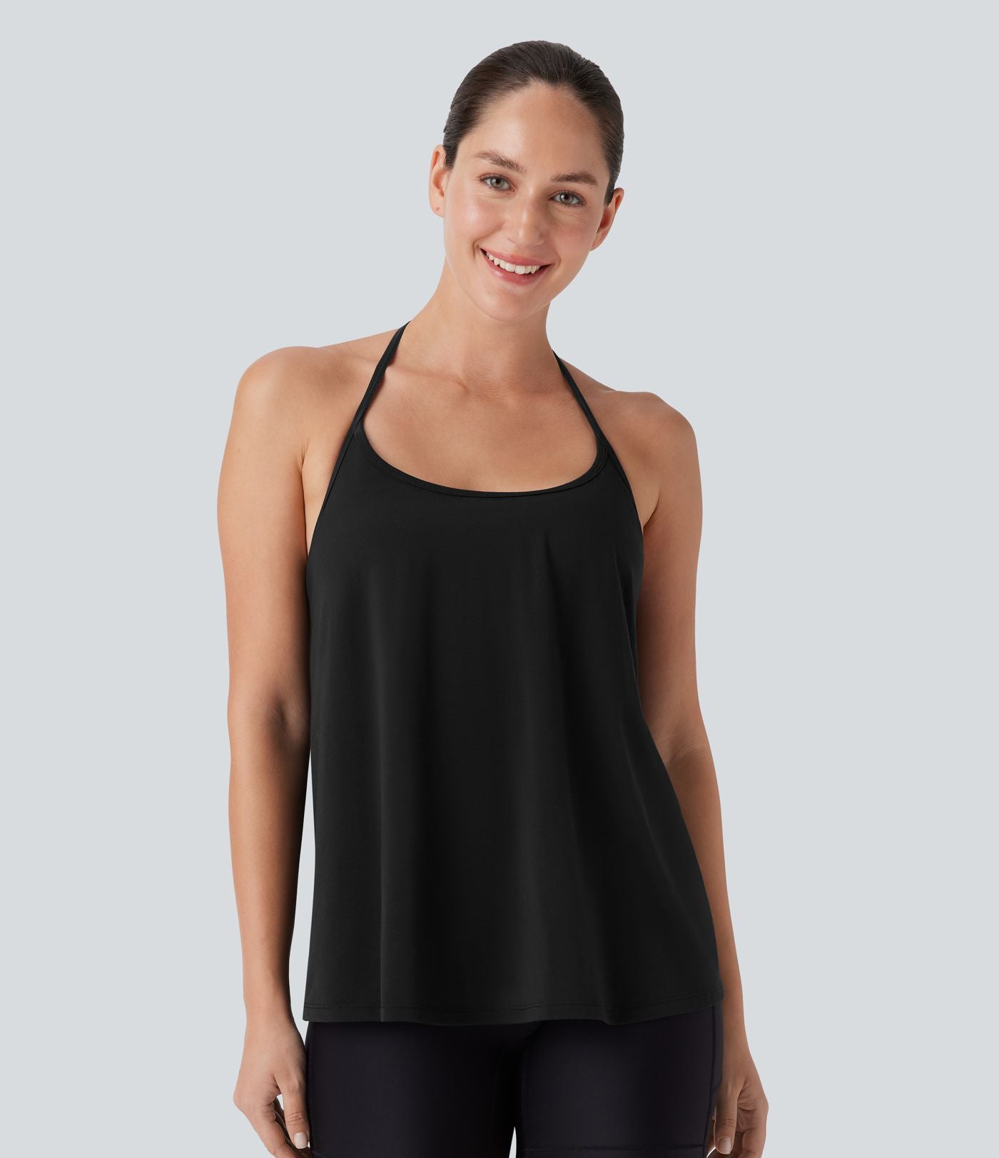 Softlyzero™ Airy Haut de yoga dos nu à encolure américaine sensation fraîcheur-UPF50+