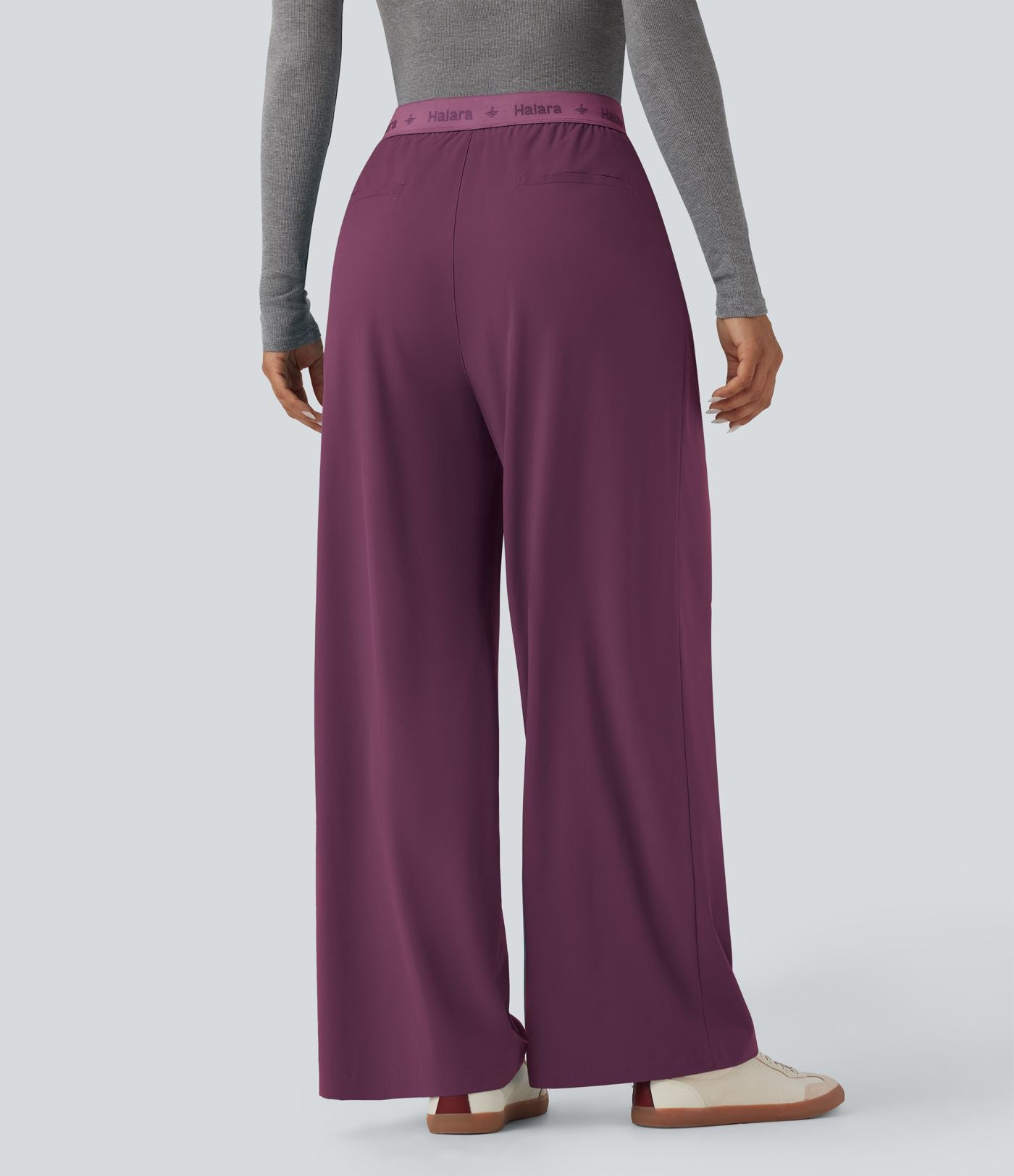 Pantalon de costume Breezeful™ à taille haute, jambes larges, poches latérales et séchage rapide