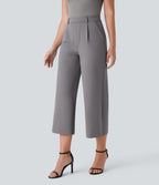 Pantalon capri de travail coupe droite taille haute Halara Flex™ DayStretch avec poches latérales