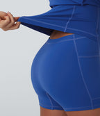 Robe sport SoftlyZero™ en peluche ultra-douce, dos nageur, col U, sans manches, soutien-gorge intégré et poches - Édition Easy Peasy