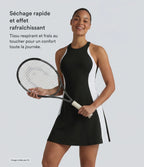 Robe de tennis courte 2-en-1 SoftlyZero™ Airy effet frais InstantCool avec brassière intégrée, color block et poches, accès facile Easy Peasy, protection solaire UPF50+