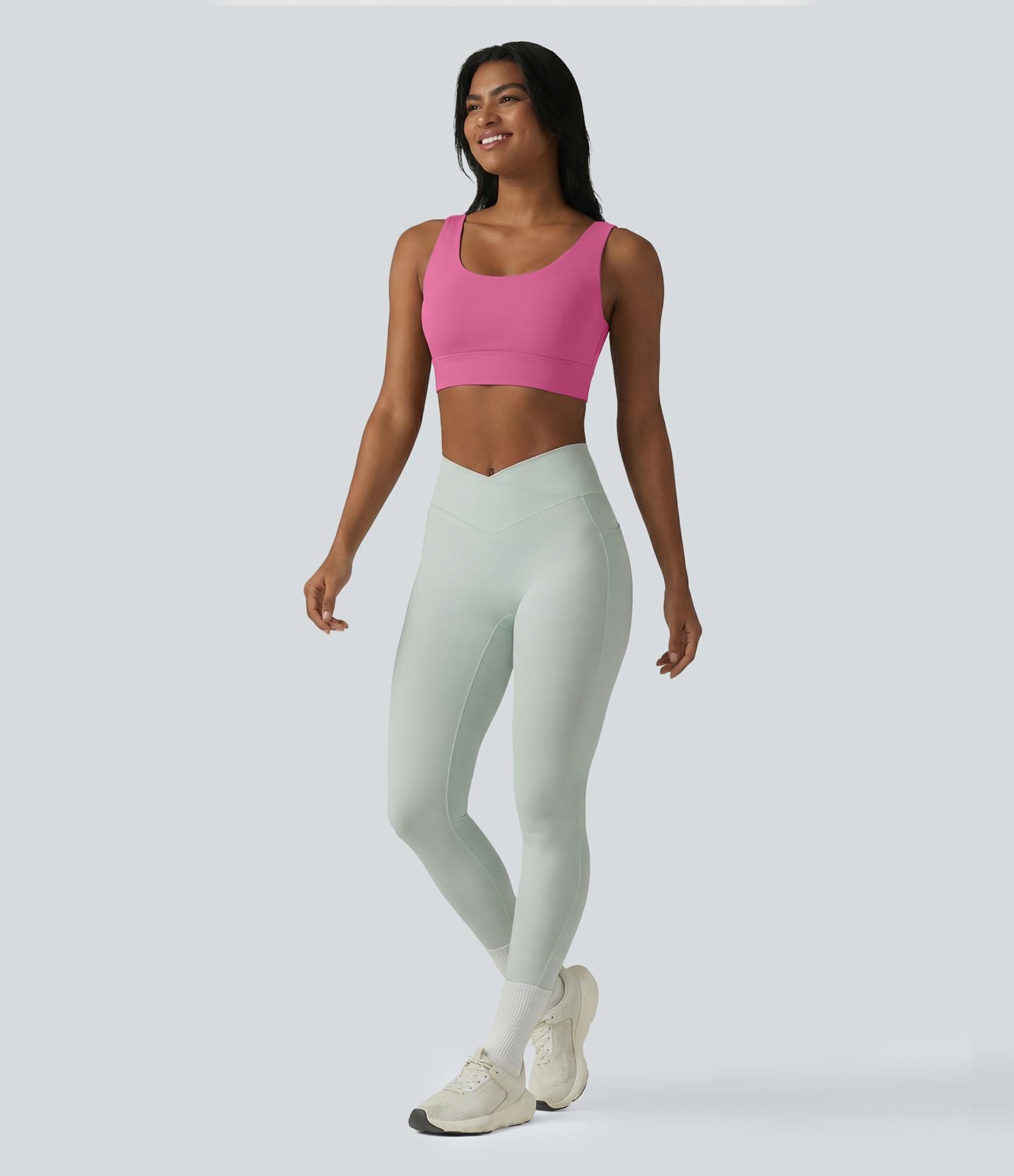 Brassière de sport Halara UltraSculpt™ maintien moyen dos nu avec boucle ajustable et brassière intégrée