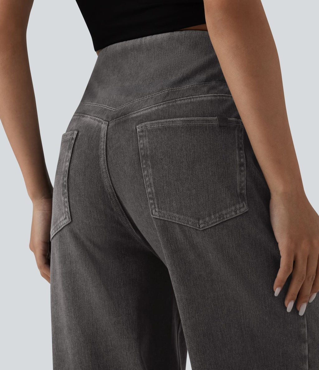 Halara Flex™ Jean large décontracté ventre plat taille haute avec poches