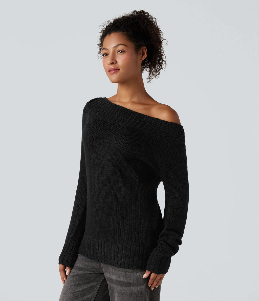 Pull une épaule manches longues