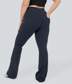 Legging yoga évasé grande taille taille haute DayStretch avec poches