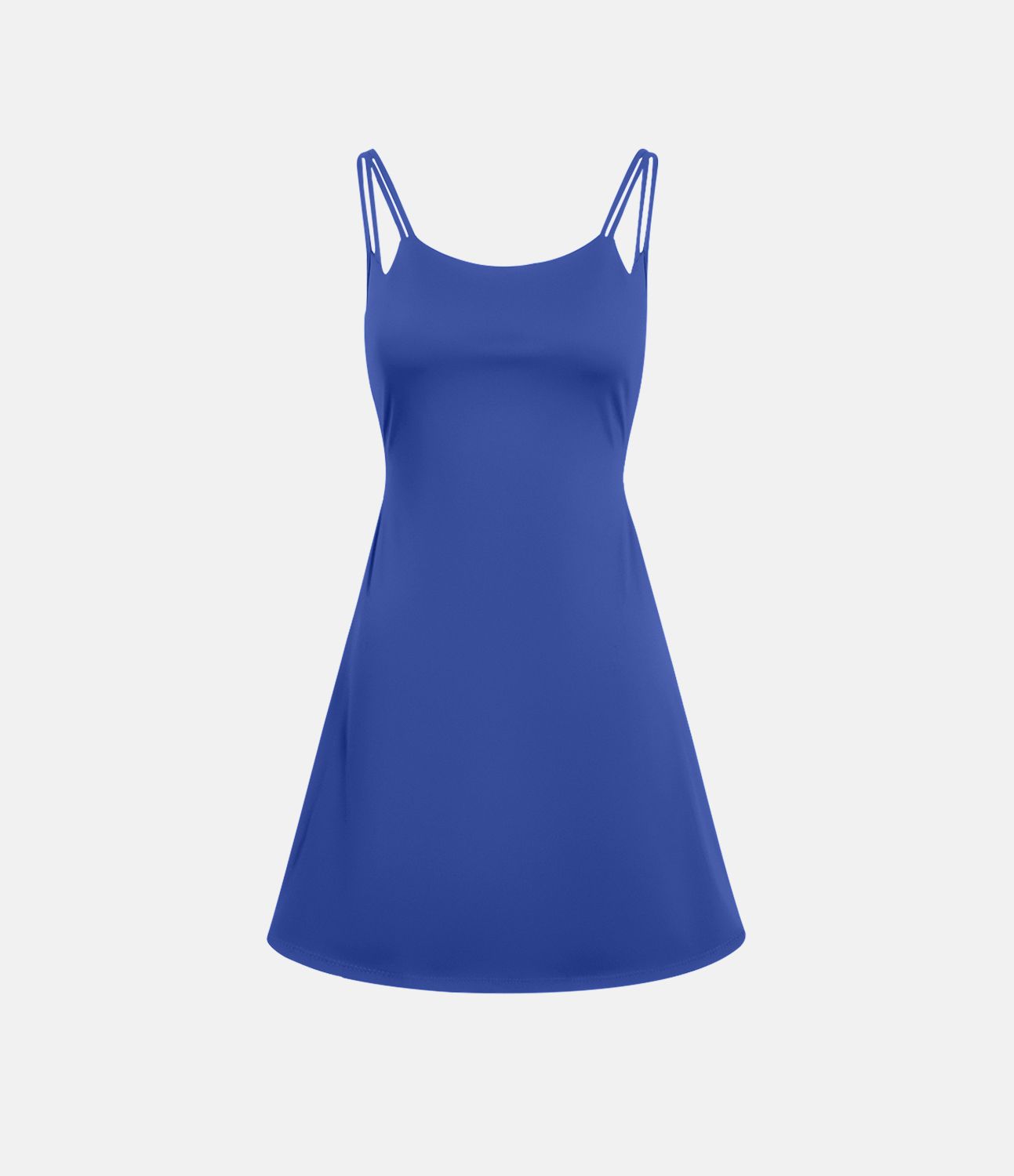 Robe de sport danse 2-pièces SoftlyZero™ Plush double bretelles caraco avec poche A-D