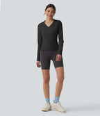 Haut de sport d'entraînement SoftlyZero™ Airy col V manches longues effet frais InstantCool, protection solaire UPF50+