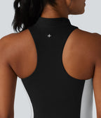 Halara UltraSculpt™ Robe sport mini de golf à col cheminée, soutien-gorge intégré, dos nageur et colorblock