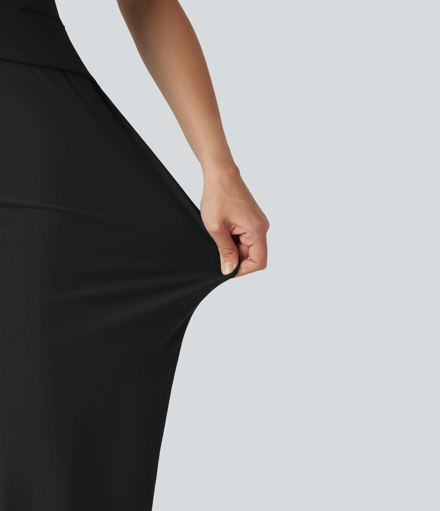 Robe midi moulante décontractée décolleté cœur avec soutien-gorge intégré