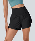 Breezeful™ Short 8,8cm Yoga Séchage Rapide 2 en 1 Taille Super Haute Ourlet Courbé Poches Latérales