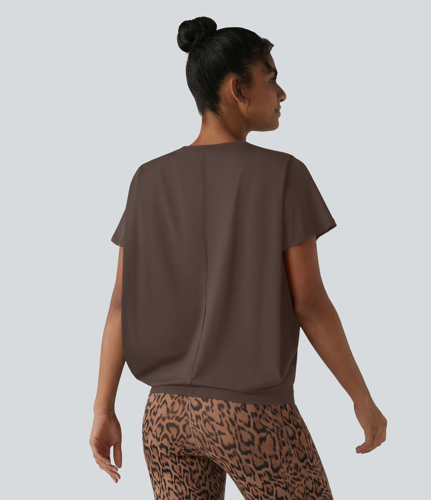 Haut de sport col rond manches courtes effet frais InstantCool avec fronces, protection solaire UPF50+