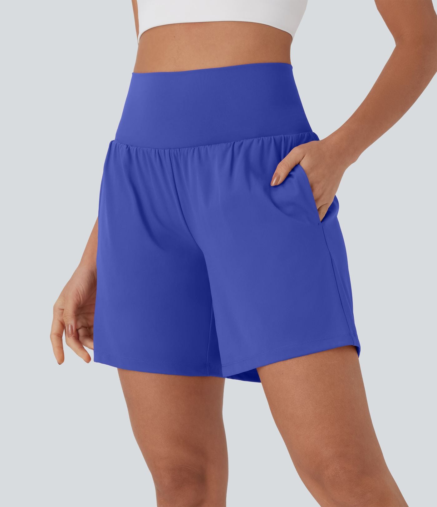 Short de yoga SoftlyZero™ Airy 2-en-1 taille très haute avec poches et effet frais InstantCool 17,5 cm