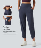 Pantalon de running court effet frais InstantCool taille haute à séchage rapide avec cordon intérieur, ourlet arrondi, poches et protection solaire UPF50+