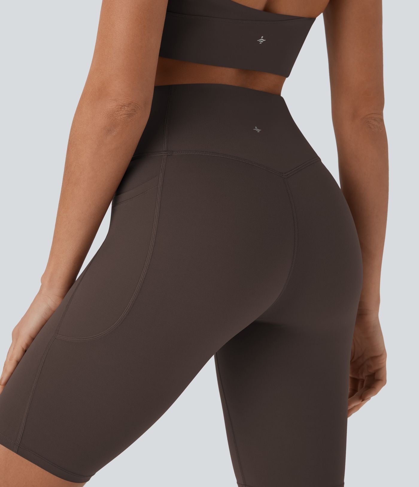 Short cycliste 22,8 cm d'entraînement gainant taille haute avec poches Halara UltraSculpt™