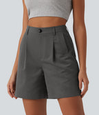Short casual ample taille haute avec poches