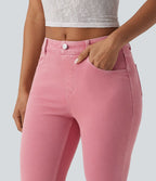 Halara Flex™ Jean évasé casual coloré taille haute avec poches