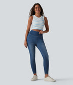 Legging 7/8 en denim gainant taille haute effet push-up Halara Flex™ avec poches