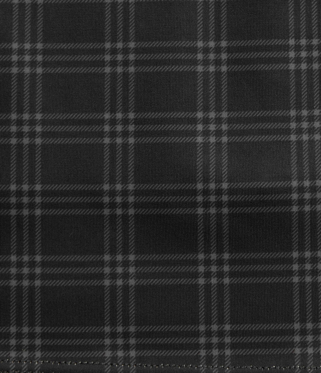 Short tailleur droit à carreaux taille haute avec poches