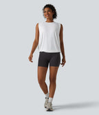 Débardeur de yoga col rond croisé effet frais InstantCool, protection solaire UPF50+