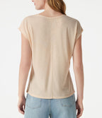 T-shirt casual col V à manches courtes