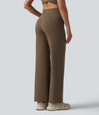 Pantalon de yoga bootcut mi-taille avec poches