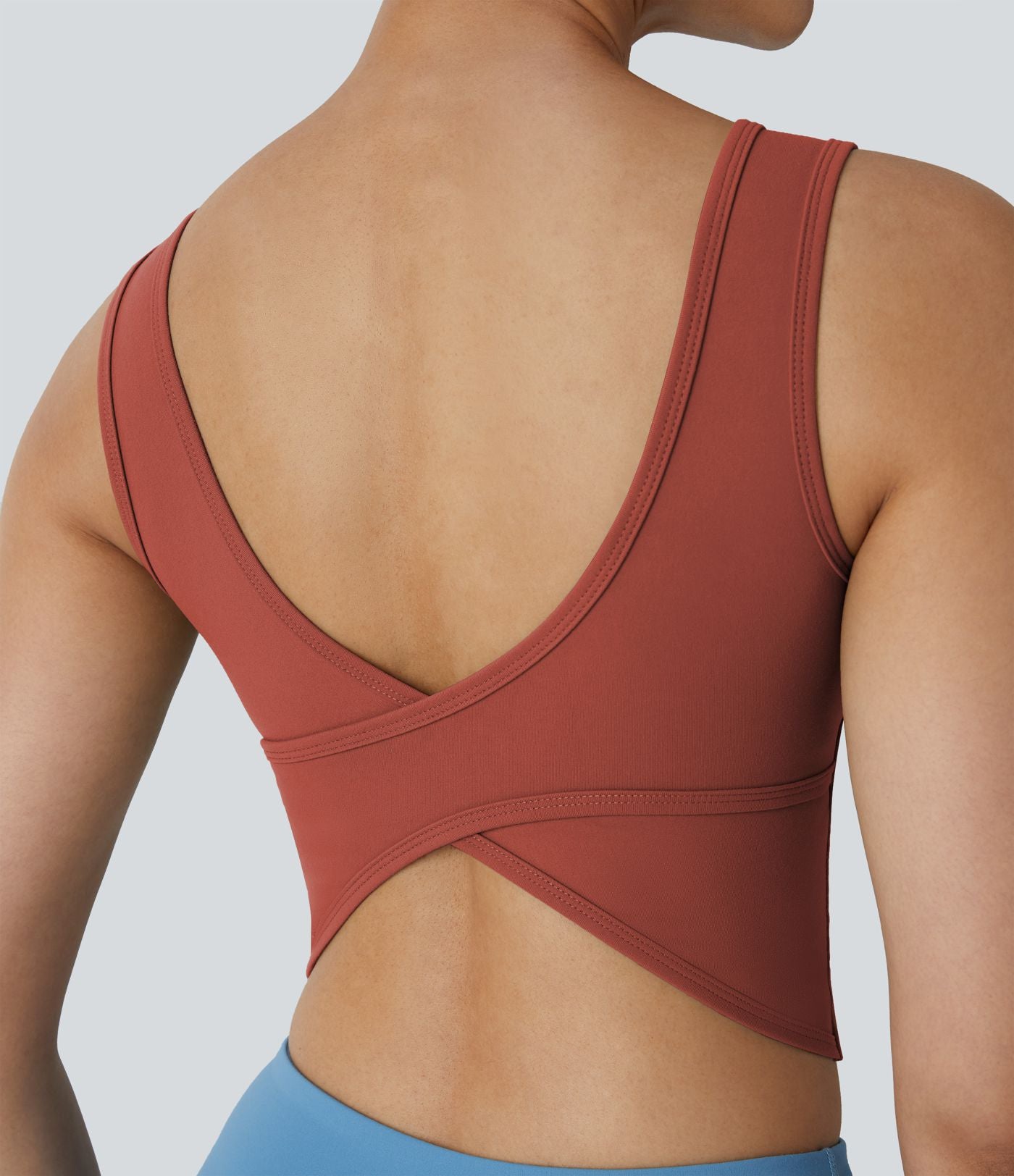 Débardeur danse barre ballet col U croisé A-D