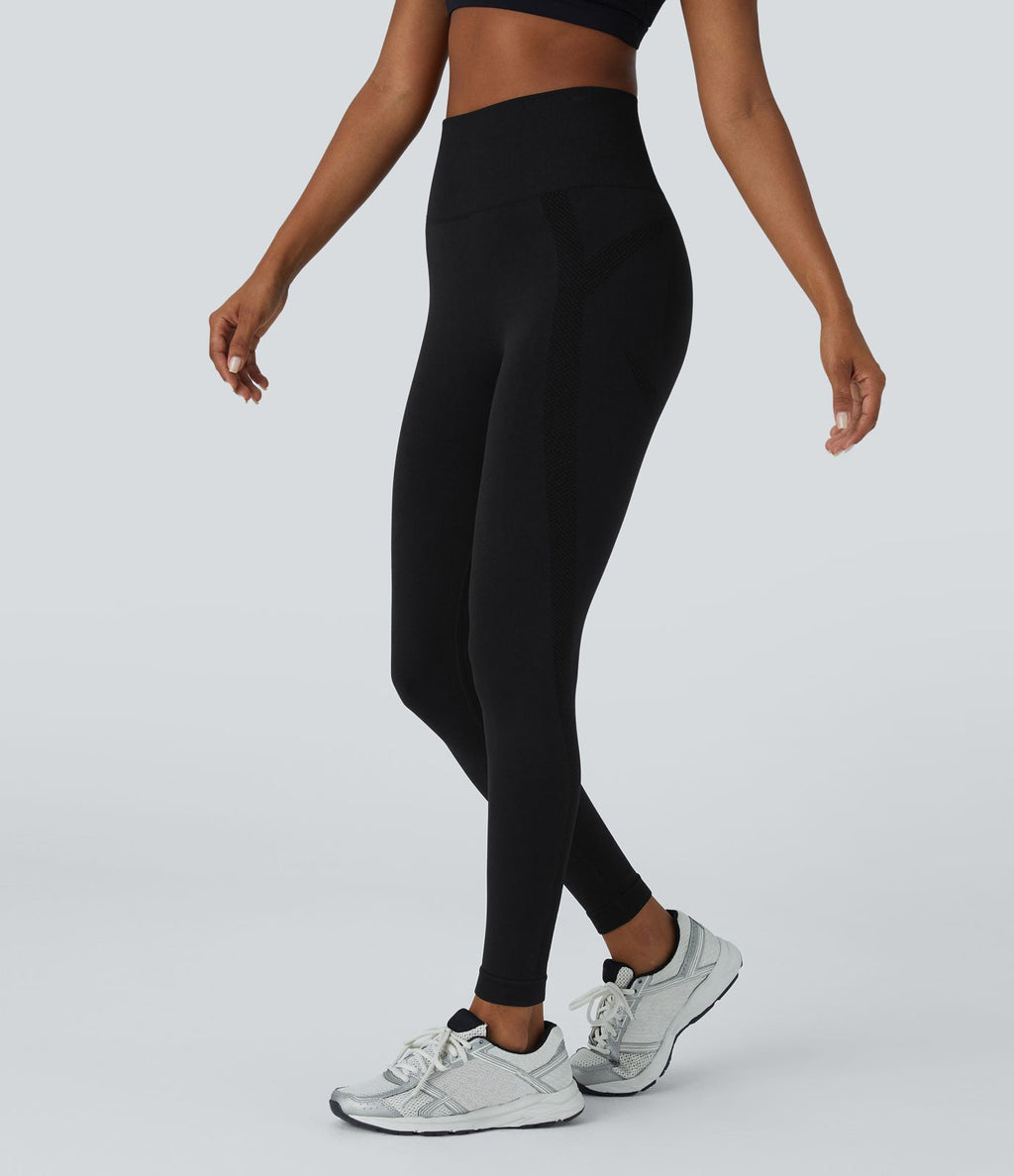 Legging yoga 7/8 taille haute froncé sans couture OneForm Seamless Flow