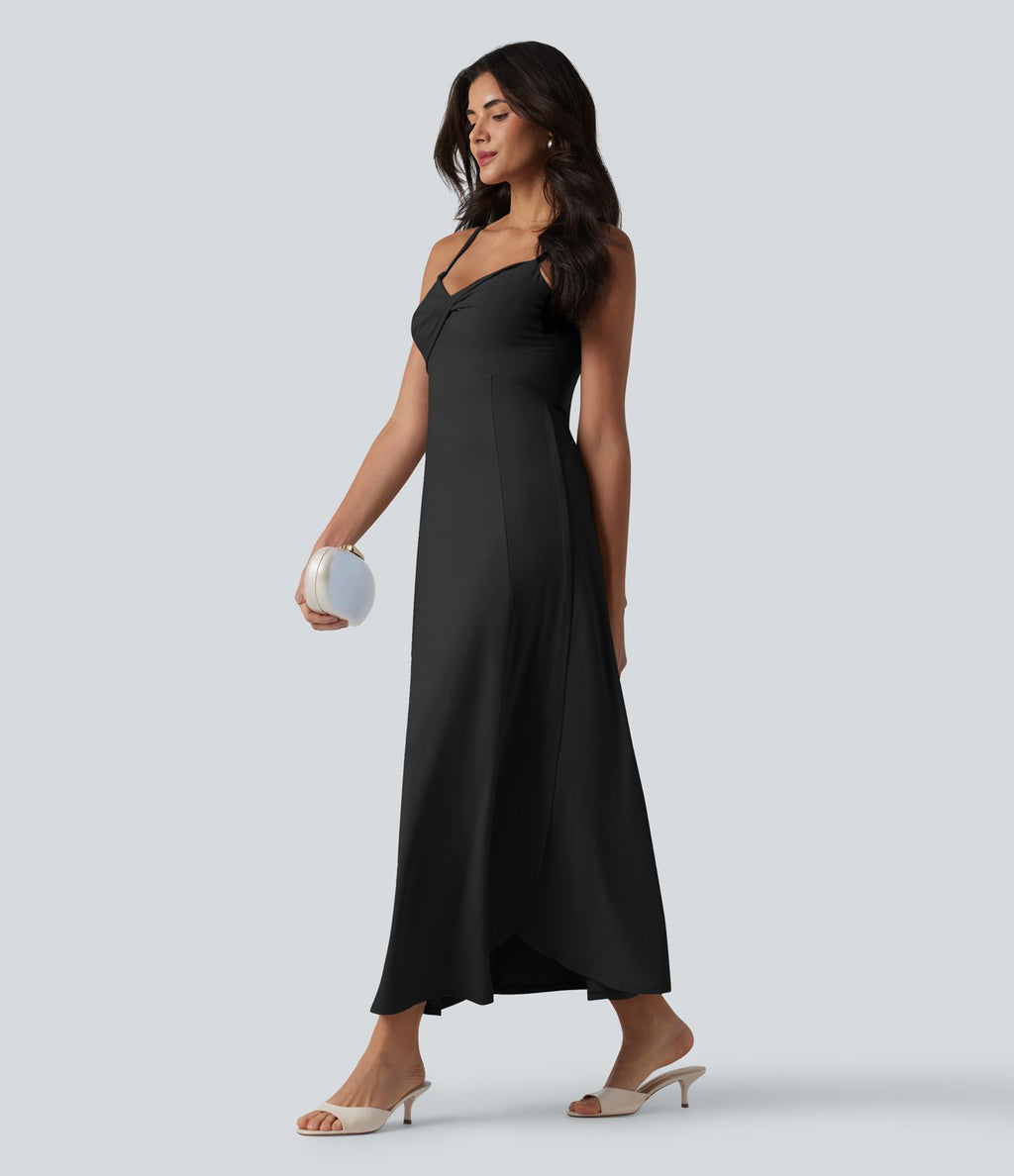 Robe midi à bretelles col V