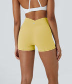 Softlyzero™ Short 7,5cm Biker Taille Haute Croisé Uni