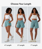 Short de yoga Breezeful™ 2-en-1 à séchage rapide taille haute croisée 17,5 cm avec poches