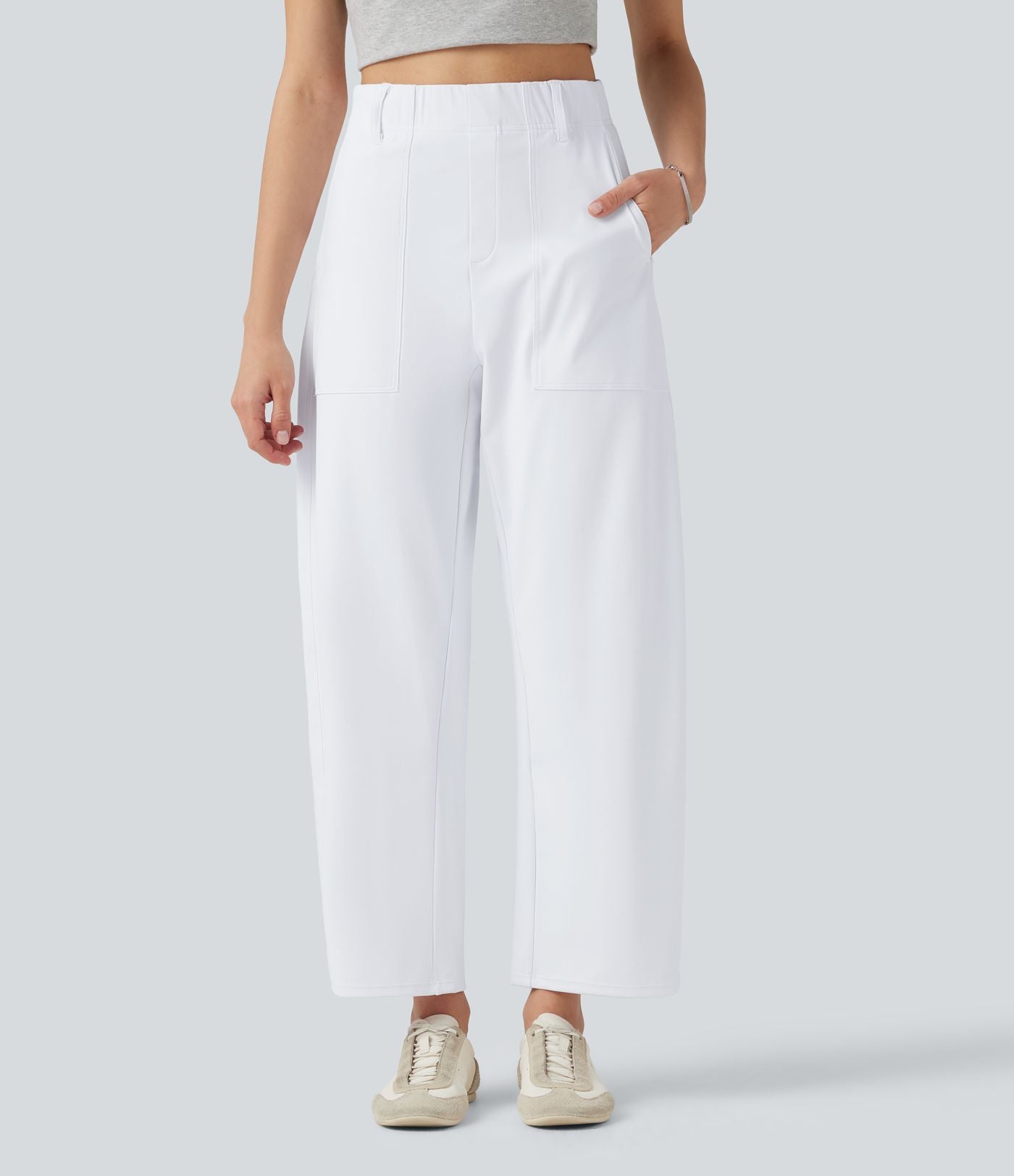 Pantalon barrel DayStretch taille haute avec poches