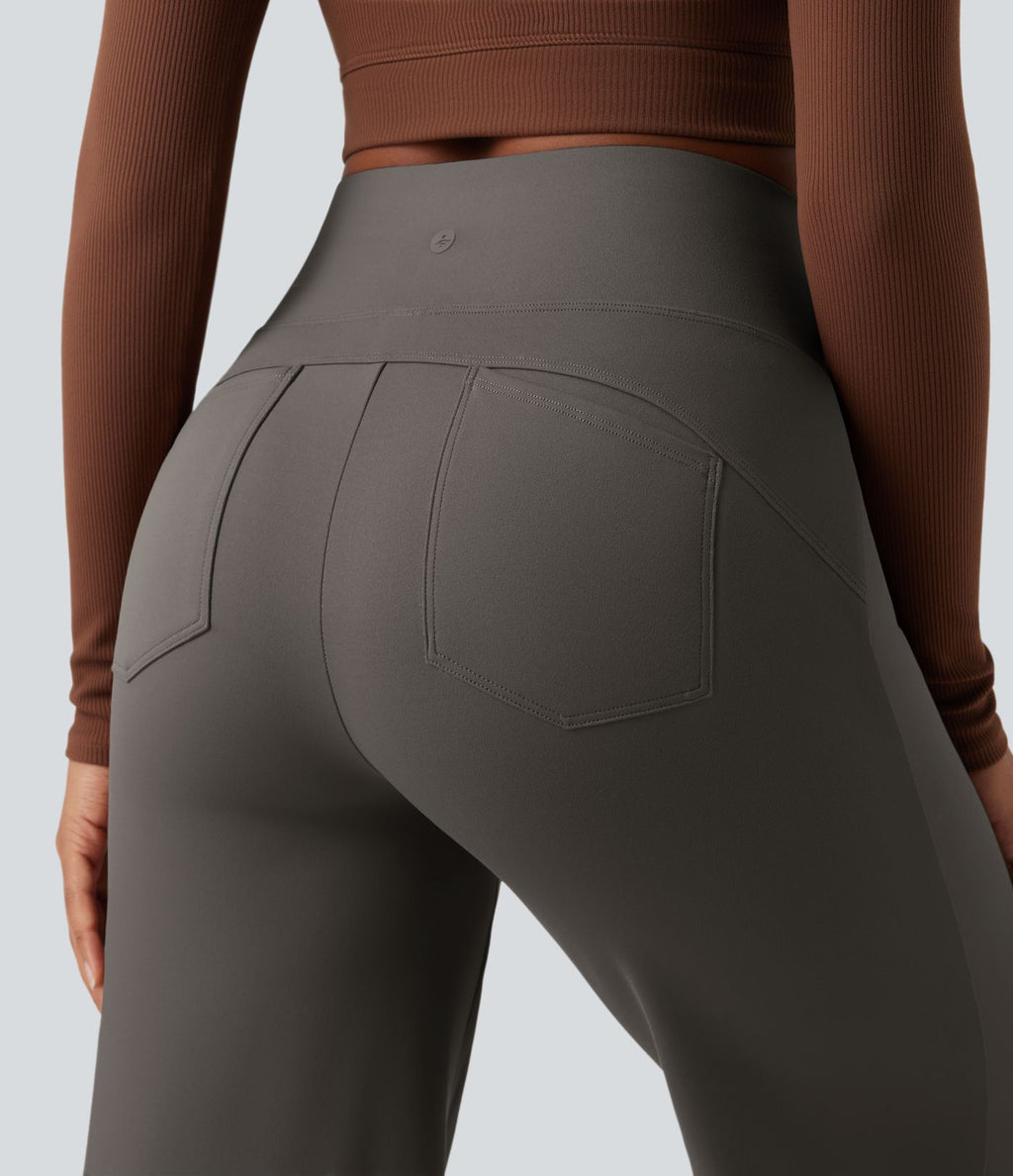 Pantalon yoga large gainant taille haute DayStretch avec poches