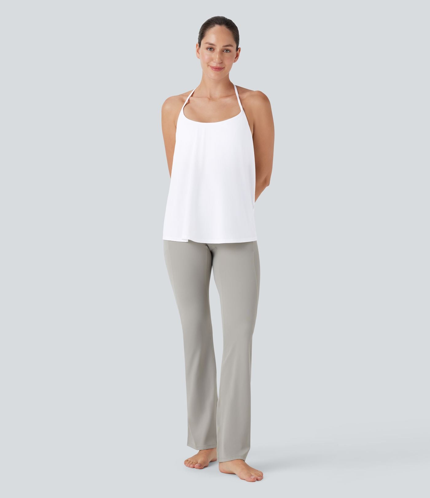Softlyzero™ Airy Haut de yoga dos nu à encolure américaine sensation fraîcheur-UPF50+