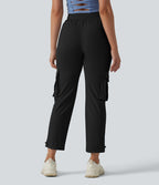 Pantalon cargo de sport SoftlyZero™ Airy taille mi-haute à cordon de serrage, effet frais, avec poches, protection solaire UPF50+
