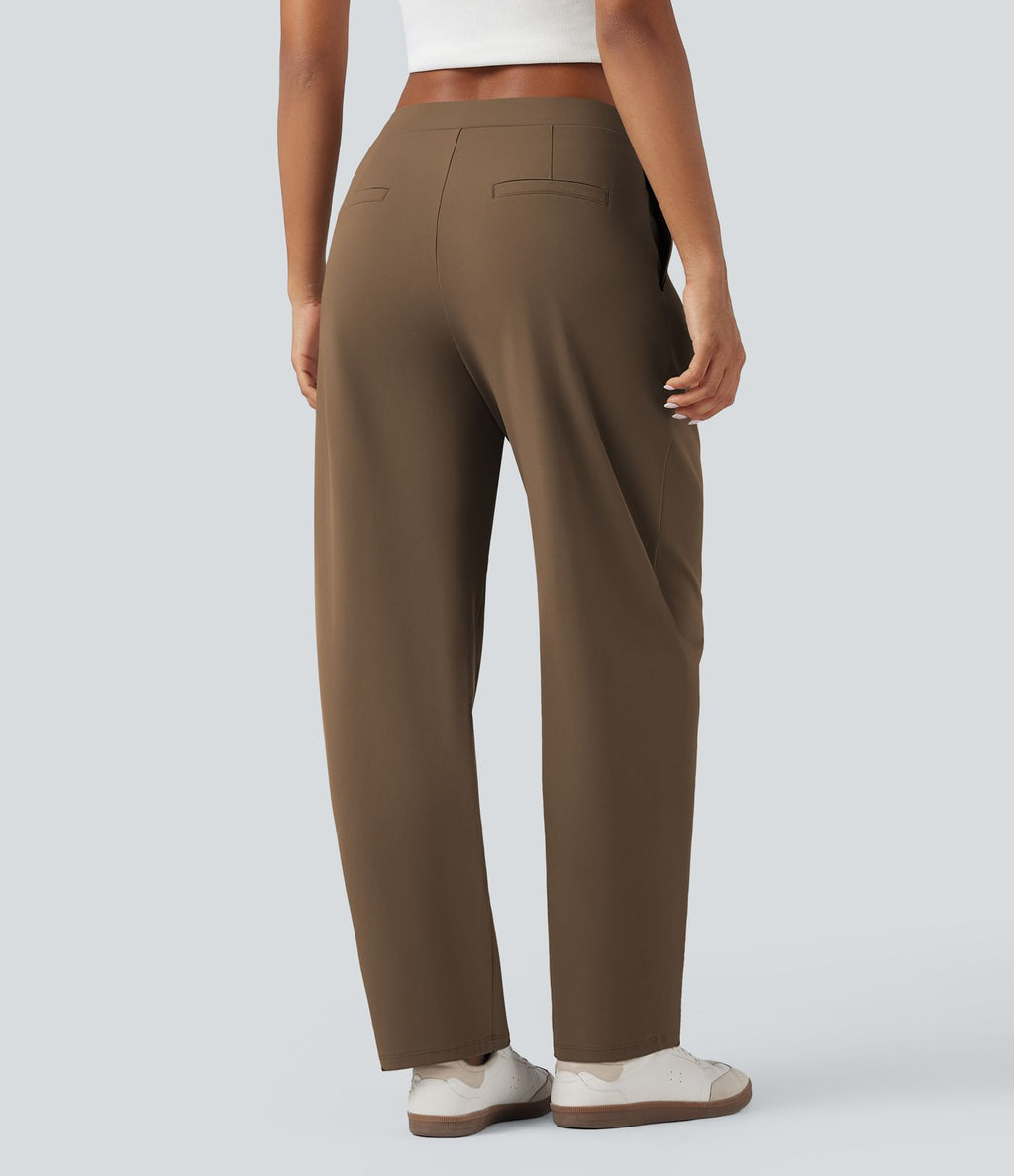 Pantalon tailleur fuselé asymétrique taille moyenne Halara Flex™ DayStretch avec poches