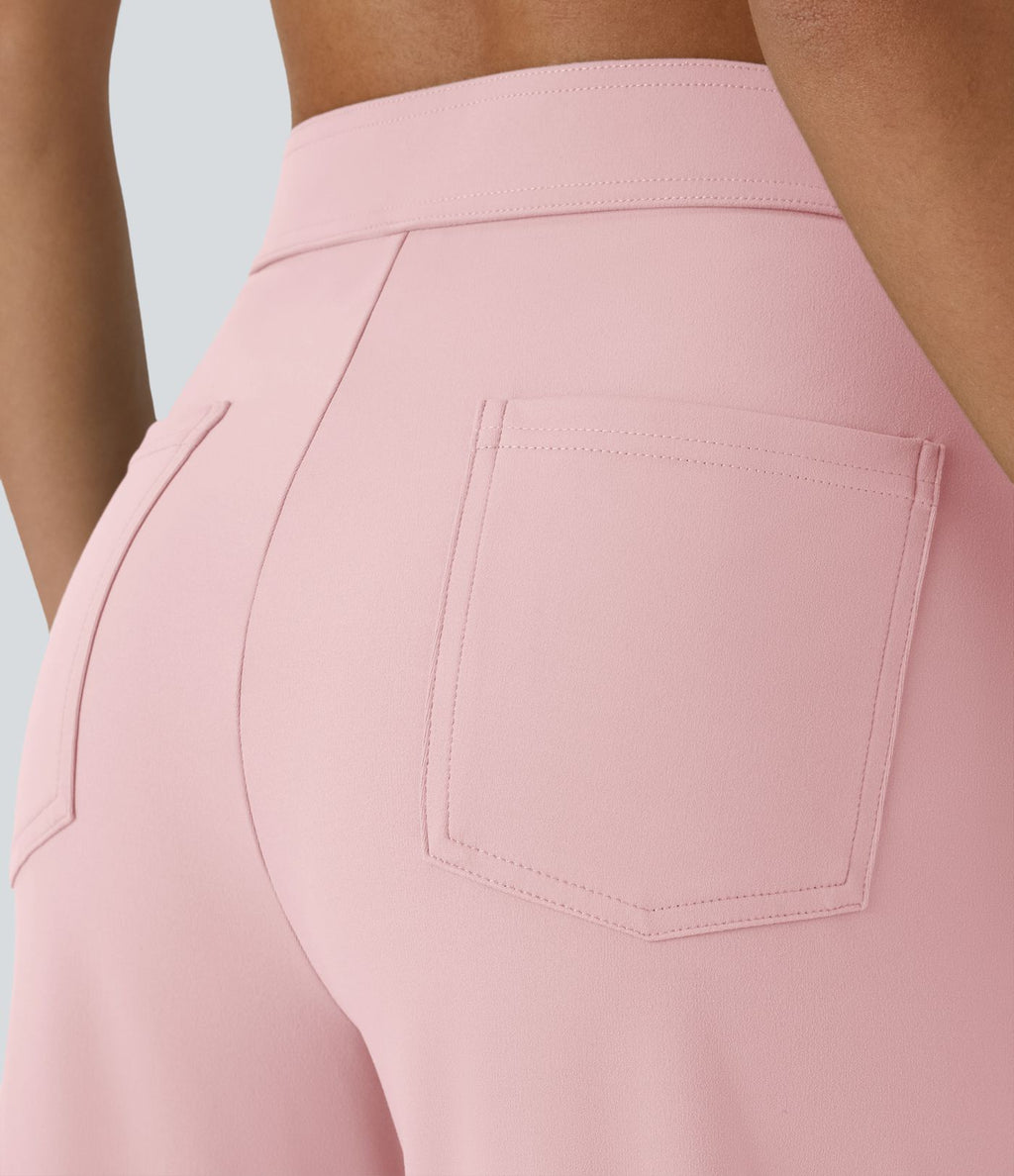 Pantalon taille haute coupe droite DayStretch avec poches