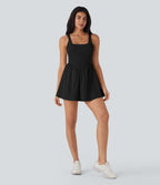 Robe active danse mini 2-en-1 Breezeful™ dos nu avec liens dos séchage rapide et poche latérale - Édition Easy Peasy