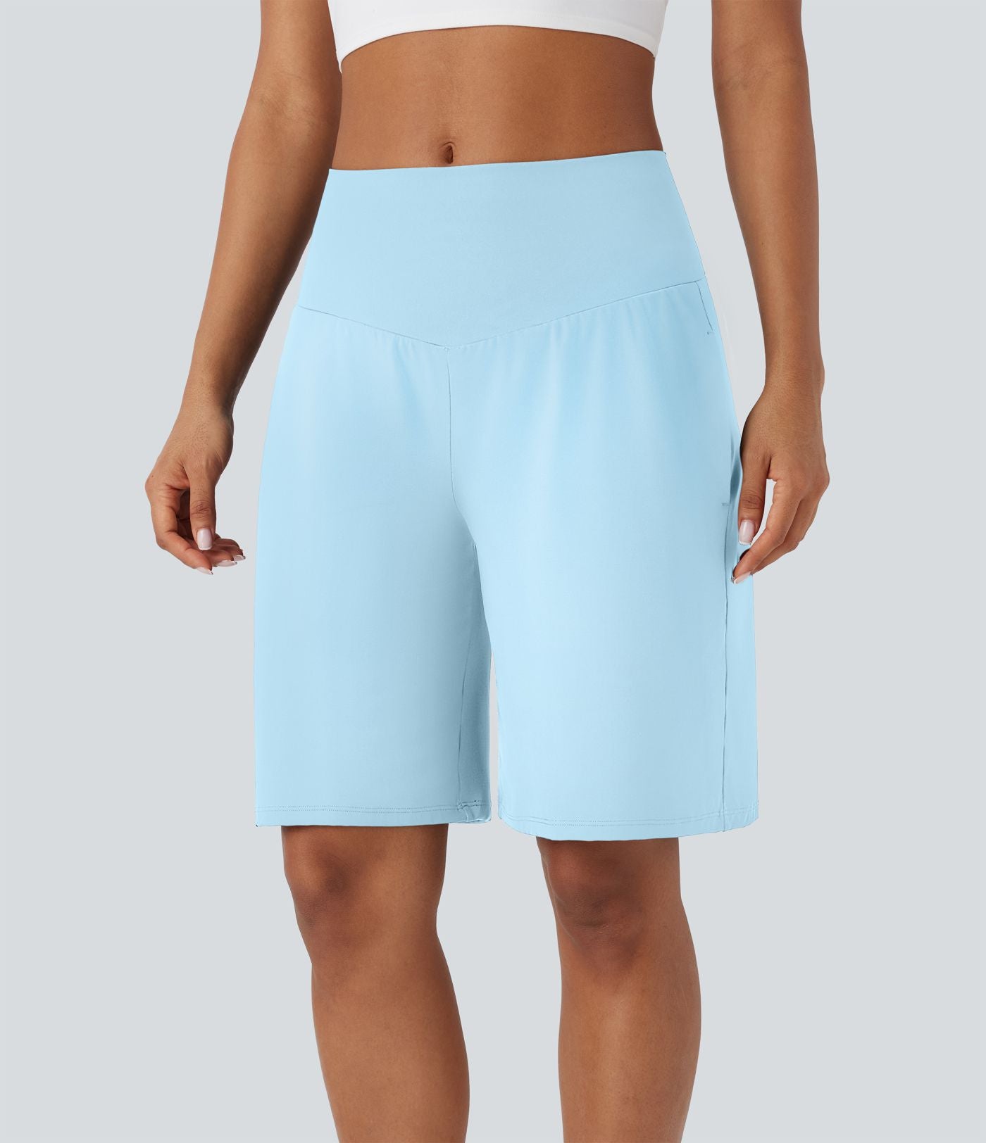 Bermuda SoftlyZero™ Airy de yoga taille haute avec poches multiples et effet frais InstantCool