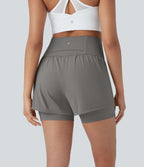 Short de yoga 2-en-1 SoftlyZero™ Airy taille très haute effet frais InstantCool 12,5 cm avec poches