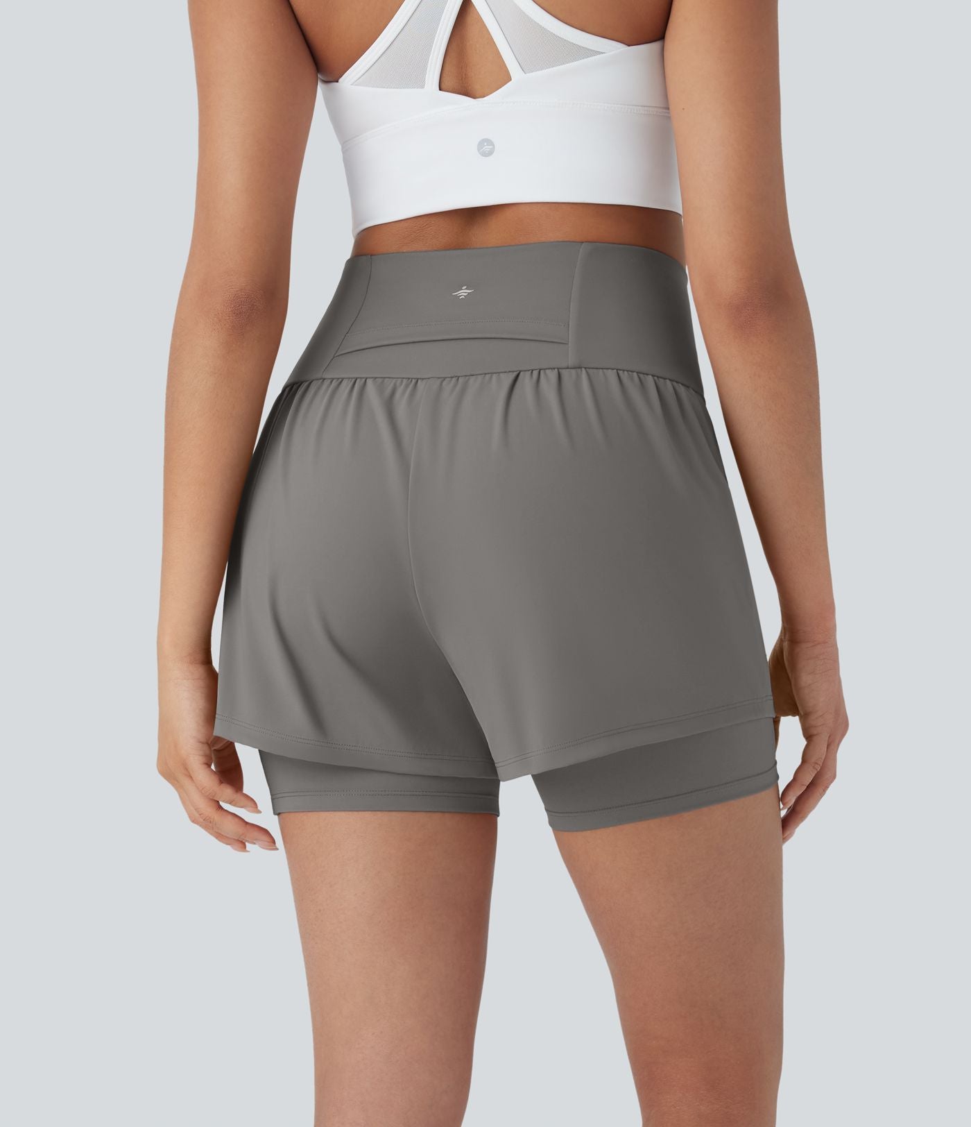 Short de yoga 2-en-1 SoftlyZero™ Airy taille très haute effet frais InstantCool 12,5 cm avec poches