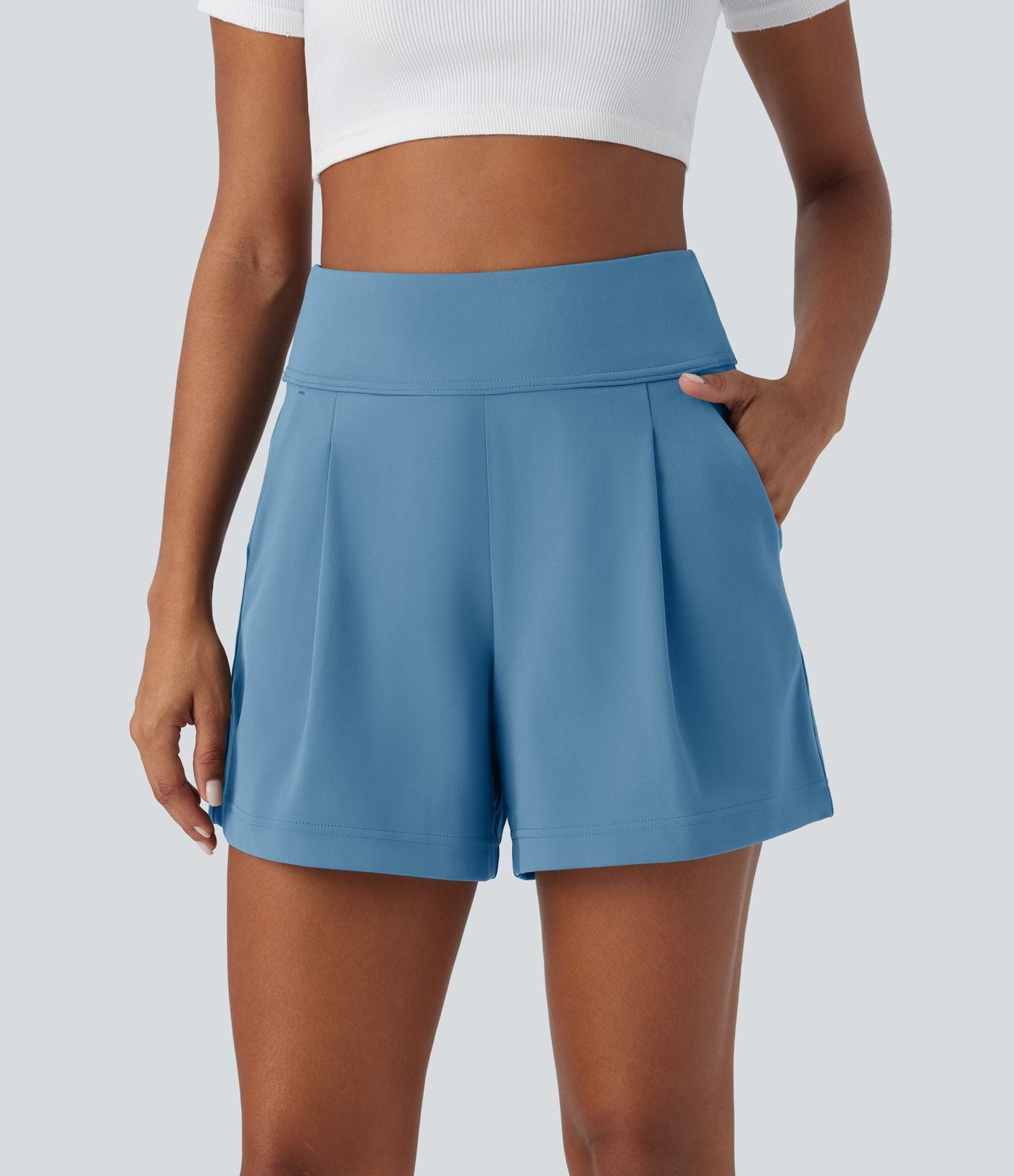 Short de travail large taille haute DayStretch avec poches