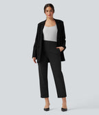 Pantalon de travail Halara Flex™ droit 7/8, taille haute, avec poches