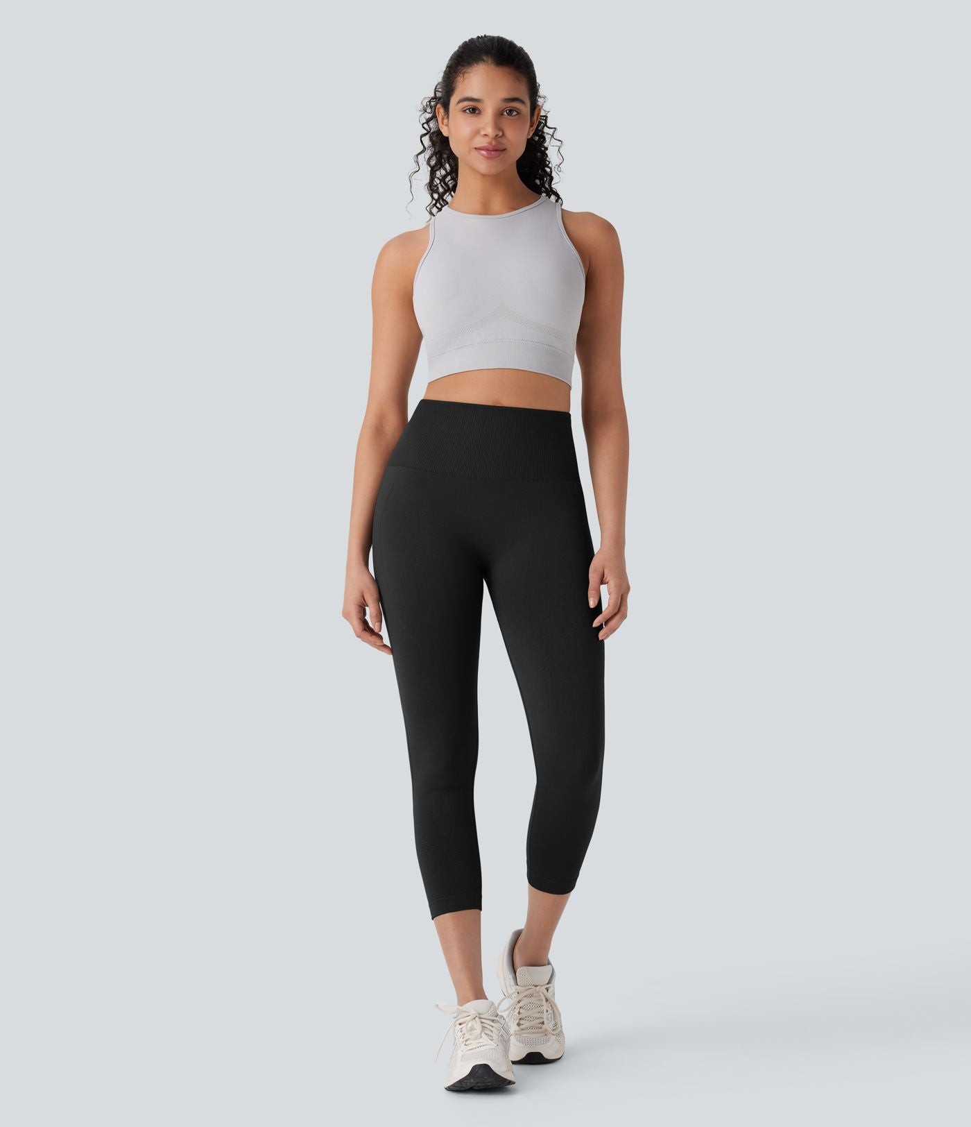 Legging capri yoga gainant effet push-up taille haute sans couture OneForm Seamless Flow